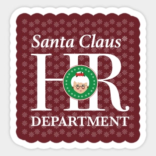 Santa Claus' Human Resources Sticker